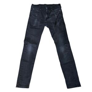 Levis 510 Skinny Fit Jeans Mens 30x31 (30x32tag) Faded Black Denim *note